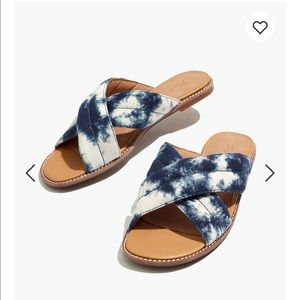 NIB Madewell Skyler Slide Sandal in Tie-Dye